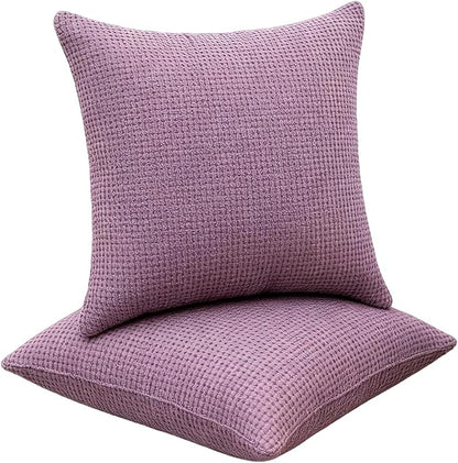 Decorative Couch Pillow Covers SofaThrow pillows with inserts included Bohemian-Style Country Cushion Cover Suitable for Beds, Sofas, Living Rooms, and Home Decor 2pack 18X18 inch.(Romantic Pink )