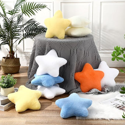 2 Pcs 11 Inch Star Pillow Decorative Star Shaped Throw Pillow Gift Cute Aesthetic Soft Plush Floor Cushions Room Decor for Bedroom Living Room Sofa Bed(Blue)