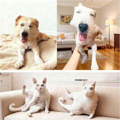 Custom Ugly Pet Pillow - Personalized Cute Dog Cat Pillows with Funny Photo - Customized Stuffed Animal Pillow Without White Edges - Funny for Friends Pet Lover