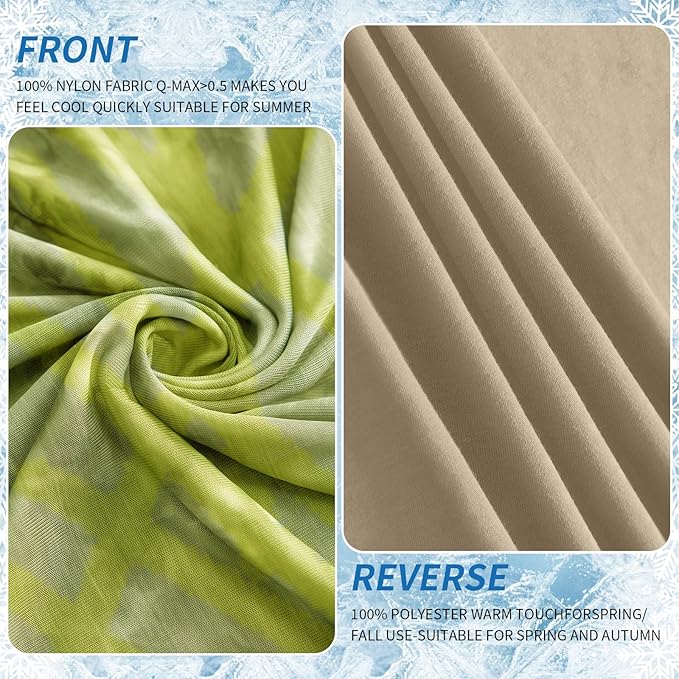 Guohaoi Cooling Throw Blanket for Hot Sleepers,Decortive Tie Dye,Arc-Chill Q-Max >0.5Cool Fiber,100% Oeko-Tex Certified,Lightweight Summer Cool Blanket for Ultra Cold Breathable,Keep Cool,50''x70''