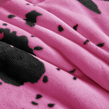 Petrichor Velvet Flannel Queen Comforter Set-Cow Print Western Style Blanket,Luxury Fuzzy Heavy Bedding Set, 3 Pieces Plush Winter Bed Set with Comforter (90"x90") & 2 Pillow Shams (20"x26")