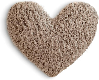 DEMDACO Pale Pink Soft Heart Shaped 10 x 11 inch Plush Polyester Decorative Throw Giving Pillow