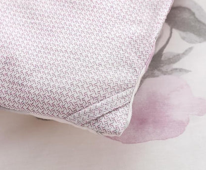 SLEEPBELLA Comforter Twin Size, 600 Thread Count Cotton White Print with Purple Flowers Reversible Comforter Sets, Down Alternative Bedding Set 2Pcs(Twin, Purple Floral)
