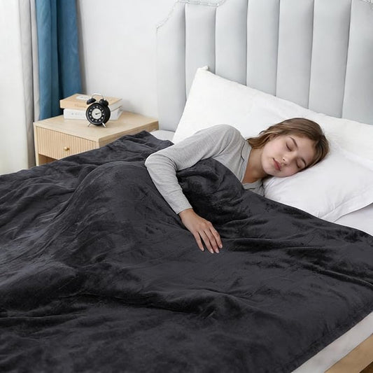 Electric Heated Blanket Full Size 72"x84",Fast Heating Throw, Soft Plush Microplush for Bed & Couch, 10 Hours Auto Off & 4 Heating Levels, Machine Washable, Gifts for Grandma & Family-Black