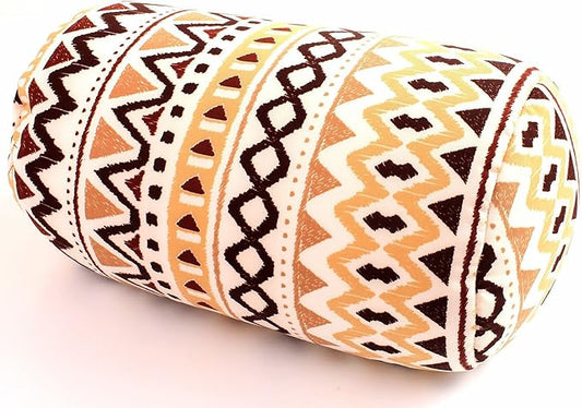 Bookishbunny Microbead Cylinder Bolster Roll Pillow 13" x 7" (BrownWave)