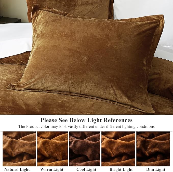 Ivellow Crushed Velvet Comforter Set Queen Lightweight Comforter 5pcs Ultra Soft Breathable Bedding Set Luxury Cozy Flannel Comforter Queen Size (1 Comforter,2 Pillow Shams, 2 Euro Shams)