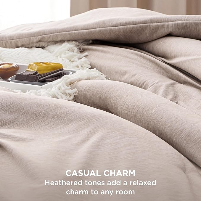 Bedsure Oversized King Comforter Set - Warm Taupe Soft Bedding for All Seasons, Cationic Dyed Bed Set, 3 Pieces, 1 Oversized King Size Comforter (120"x 98") and 2 Pillow Shams (20"x 36"+2")