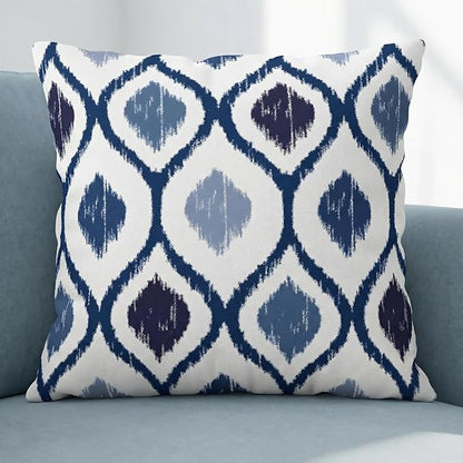 Americanflat 20x20 Throw Pillow with Sewn-in Insert - All-in-One Decorative Pillows - No Cover Needed - Soft and Durable Cushion for Bed or Sofa - Polyester - Blue