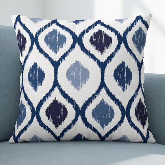 Americanflat 20x20 Throw Pillow with Sewn-in Insert - All-in-One Decorative Pillows - No Cover Needed - Soft and Durable Cushion for Bed or Sofa - Polyester - Blue