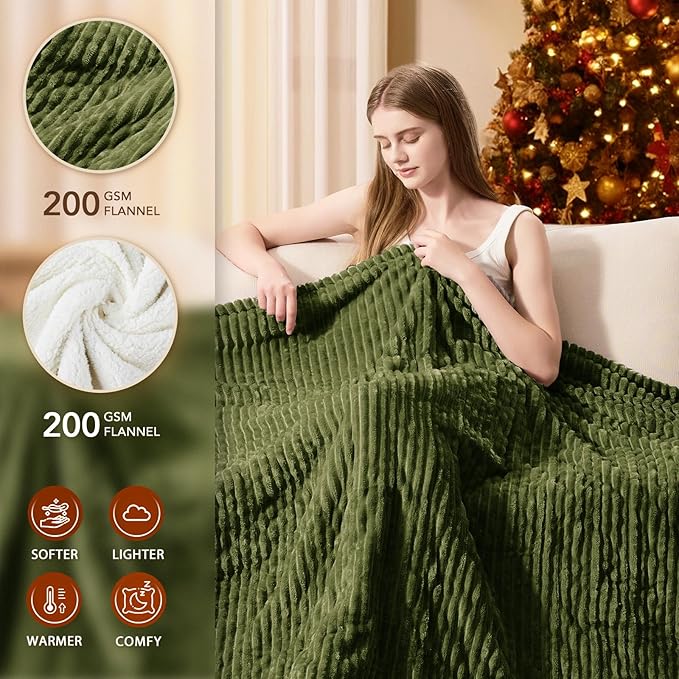 Homemate Electric Heated Blanket King Size - 100"x90" Heating Blanket King Size Dual Control 1/2/4/6/8 Hours Auto-Off 10 Heat Level Over-Heat Protection Soft Flannel Sherpa ETL Certification