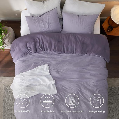 Bedsure California King Comforter Set, Dark Gray Soft Prewashed Bedding for All Seasons, 3 Pieces GentleSoft™ Bed Set, 1 Lightweight Comforter (104"x96") and 2 Pillowcases (20"x36")