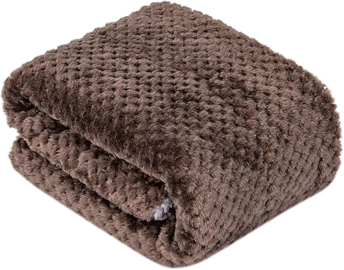 Fuzzy Dog Blanket or Cat Blanket or Pet Blanket, Warm and Soft, Plush Fleece Receiving Blankets for Dog Bed and Cat Bed, Couch, Sofa, Travel and Outdoor, Camping (Blanket (32" x 40"), DG-Eagle Grey)