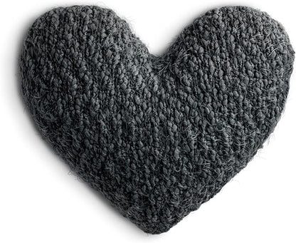 DEMDACO Charcoal Grey Giving Heart 11 x 10 Plush Polyester Decorative Throw Pillow