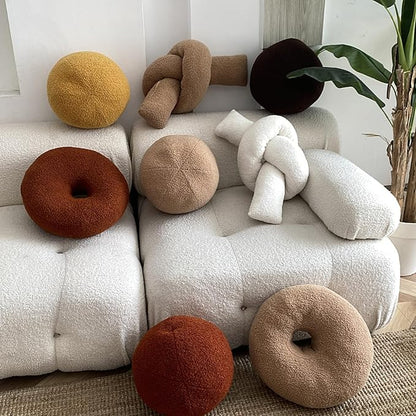 Yellow Ball Shaped Plush Pillow,Cute Soft Waist Rest Cushion,Home Decorative Throw Pillow Used to Add Comfort and Style to A Couch,Sofa,Or Living Room.