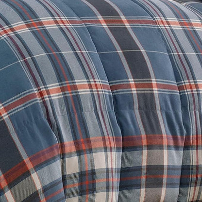 Eddie Bauer - Queen Comforter Set, Reversible Down Alt Bedding with Matching Shams, Luxurious Bedding Set for Colder Months (Shasta Lake Navy, Queen)