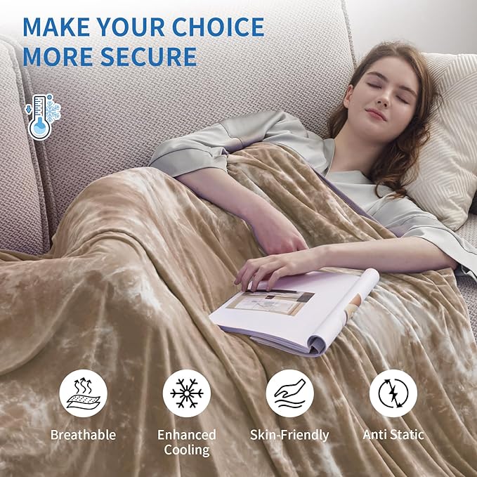 Guohaoi Cooling Blanket (90"x108"King Size) for HotSleepers,Decortive Tie Dye,Absorbs Heat to Keep Body Cool for Night Sweats,Arc-Chill Q-Max >0.5 Cool Fiber,Keep Cool,Hypo-Allergenic,All-Season.