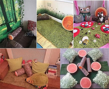 Natural Wood Design Tree Trunk Log Cushion Soft Chair Cushion Pillows Gift Home Sofa Cushion (style2)