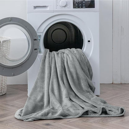 BEDELITE Flannel Sheets Full Size Grey - Super Soft Fleece Sheets Set Fluffy Extra Plush, 4 Piece(Include Fitted Sheet, Flat Sheet, 2 Pillowcases)