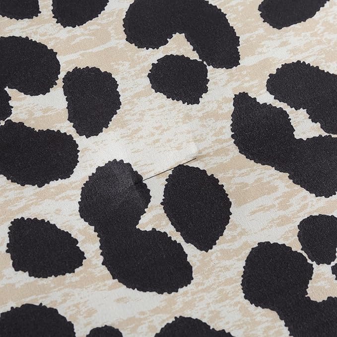 Caressma Safari Leopard Cheetah Print Comforter Set, Twin Size 2 Pieces for All Seasons, Ultra Soft Microfiber, Untamed Wilderness Style Comforter with Pillowshams