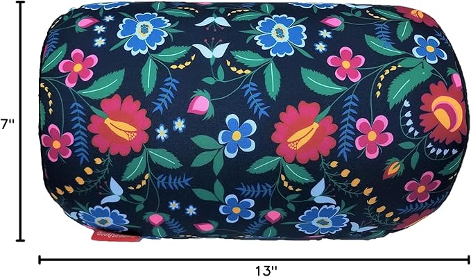 Bookishbunny Microbead Cylinder Bolster Roll Pillow 13" x 7" (Flower)