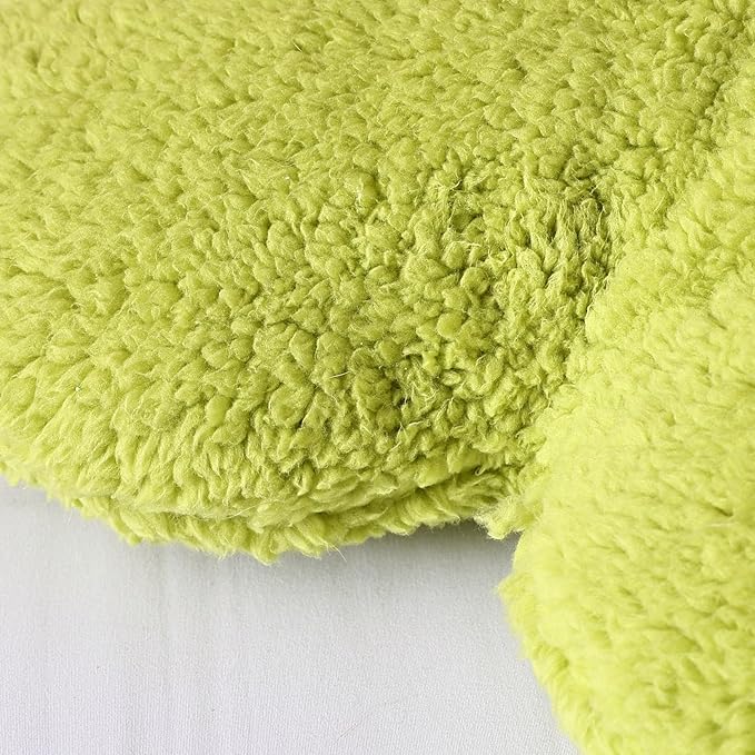 EVOLIVE Heart Pillow, Love Pillow Gifts, 15X17 Inch Large Heart Shaped Pillows, Sherpa Material Room Decor Throw Pillows, Living, Bedroom, Indoor Outdoor (Lime)