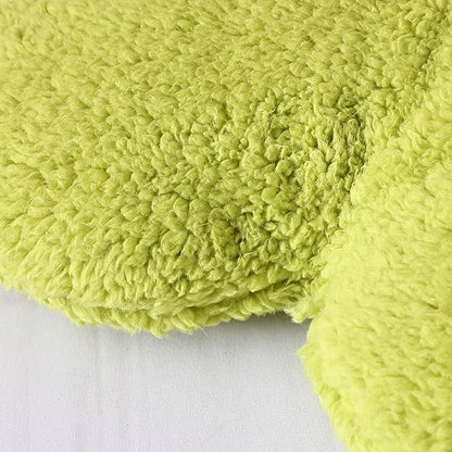 EVOLIVE Heart Pillow, Love Pillow Gifts, 15X17 Inch Large Heart Shaped Pillows, Sherpa Material Room Decor Throw Pillows, Living, Bedroom, Indoor Outdoor (Lime)
