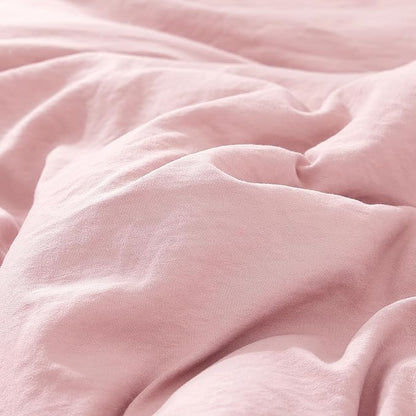 WRENSONGE Twin/Twin XL Comforter Set - 2 Pieces Soft Pink Comforter Prewashed Soft Lightweight for All Seasons,Fluffy Down Alternative Twin XL Comforter with 1 Pillow Sham