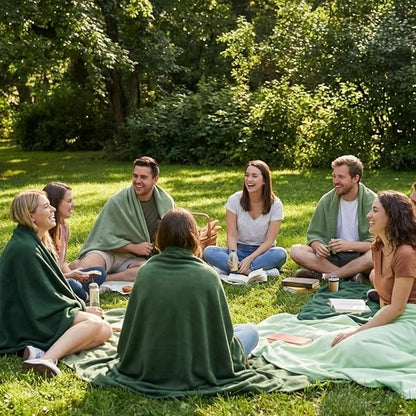 Kinlop Fleece Blanket Bulk 60 x 50 Inch Soft Lightweight Fleece Cozy Blanket Warm Throw Plush Pet Throw for Bed Couch Sofa Home Office Wedding Gifts Travel Camping(Green Tones)