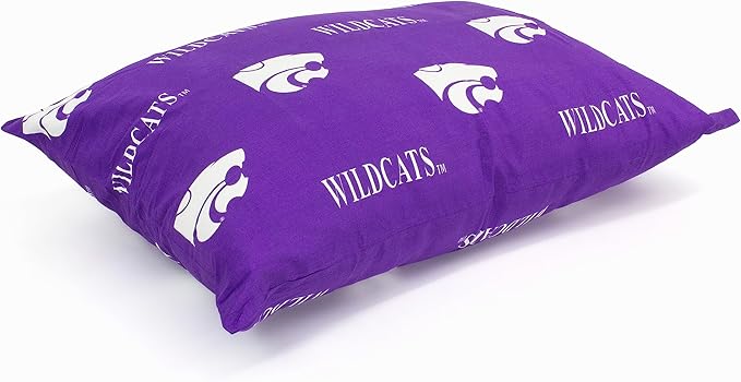 College Covers Everything Comfy Kansas State Wildcats Pillowcase Pair, King, 20" x 40", Includes 2 King Pillowcases
