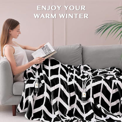 VENTIMI Electric Blanket Queen Size, 84" x 90" Heated Blanket with 9 Heat Levels & 2-4-8-10 Hours Auto Off, Fast Heating Blanket with ETL & FCC Certification, Black