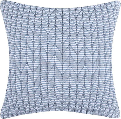 Levtex Home - Maileen - Decorative Pillow (16 x 16in.) - Quilted Stripe - Blue and White