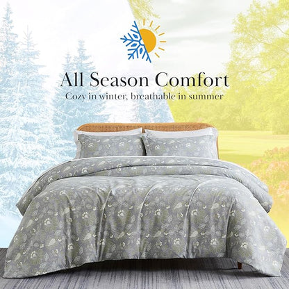 Southshore Fine Living, Inc. Infinite Blossom Collection - Twin Bedding Set, Premium Bedding, All-Season Down Alternative, Easy Care, Oversized 2-Piece Lightweight Comforter Set, Twin/XL, Blue