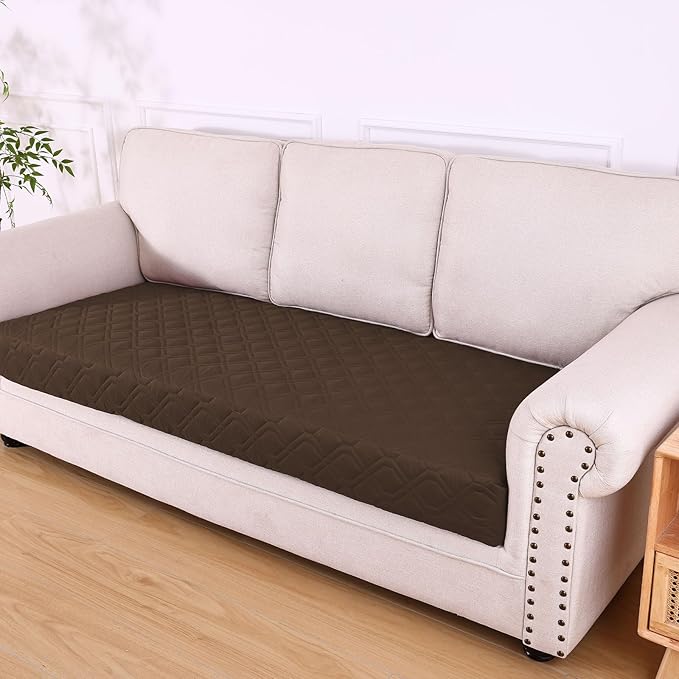 hyha Waterproof Dog Bed Blanket, Soft Pet Blankets, Waterproof Couch Cover for Dogs, Reversible Sofa Covers Washable for Furniture (40x80 Inch, Chocolate/Beige)
