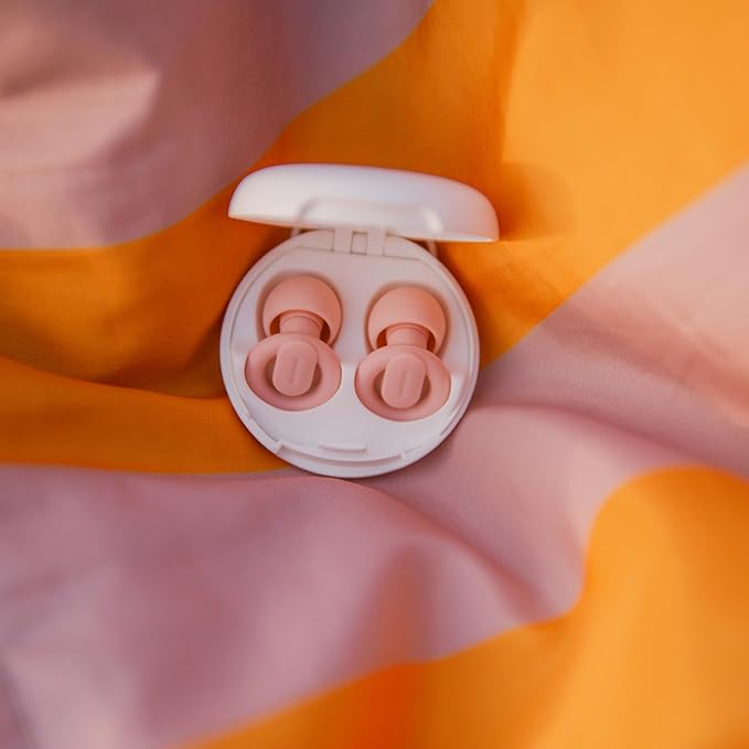 Reusable Noise-Reducing Earplugs for Sleep, Sensory Relief, 21dB - 1 Pair, Pink