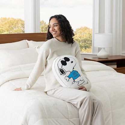 Berkshire Peanuts® Plush Throw Pillow, Gift Idea, Snoopy Cute Character Shaped Cushion, Soft Cozy Decor for Bed Couch Chair(Joe Cool Pillow All Colorways, 15.5’’ L)