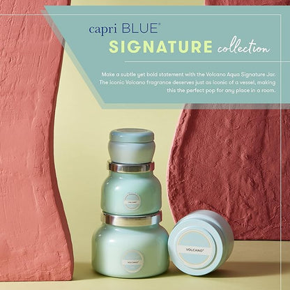 Capri Blue Volcano Scented Candles - Luxury Glass Jar Candles for Home Scented with Tropical Fruit & Sugared Citrus - Soy Wax Blend - Capri Blue Volcano - Aqua Color (8 oz)