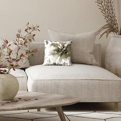 Americanflat 14x14 Throw Pillow with Sewn-in Insert - All-in-One Decorative Pillows - No Cover Needed - Soft and Durable Cushion for Bed or Sofa - Polyester - Sepia