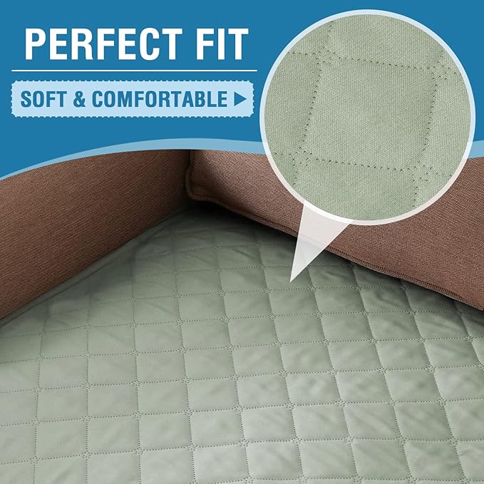 H.VERSAILTEX Couch Cover for Dogs Washable 100% Waterproof Sofa Cushion Cover Dog Bed Cover Non-Slip Pet Blanket for Sofa Cushion Protector, 35" x 74", Sage