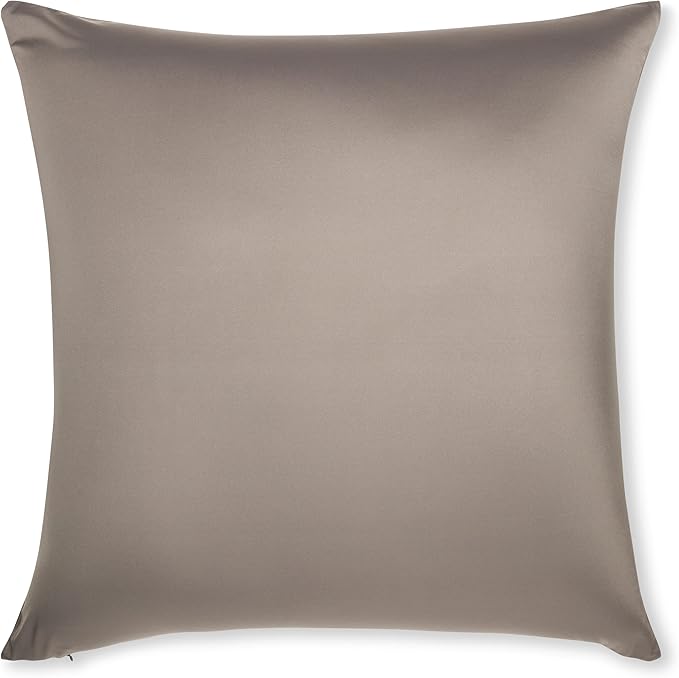 PILLOWY 26" x 26" Throw Pillow - Stone Grey: 1 PCS Luxurious Premium Microbead Pillow with 85/15 Nylon/Spandex Fabric. Forever Fluffy, Outstanding Beauty & Support. Silky, Soft & Beyond Comfortable