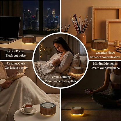 Kipcush White Noise Machine with Night Light – Nursery Sound Machine with Soft Non-Glare Lamp, 30 Soothing Sounds, 8 Color Lights, Up to 8-Hour Timer for Baby & Adults