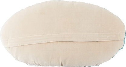 Peking Handicraft Chill Pill Hook Cotton Pillow, 16 inchesx9 inches, Turquoise