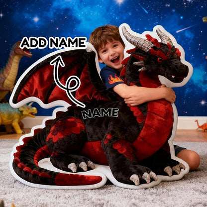 Custom Western Dragon Shaped Pillow Personalized Double-Sided Printed Cute Pillow Customized Christmas Party Commemorative Gift Sofa Decorative for Boys and Girls 8-32in