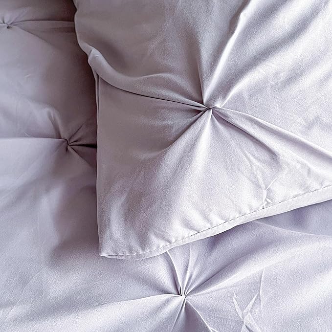 Maple&Stone Lavender Comforter Set Queen, 7 Pieces Bed in a Bag Queen Light Purple, Lavender Bedding Sets with Comforter, Sheets, Pillowcases & Shams - Lilac Purple