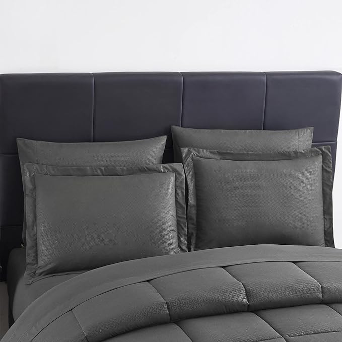 Sweet Home Collection 8 Piece Comforter Set Bag with Greek Key Design, Case Pack (Pack of 3)
