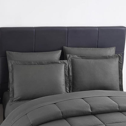 Sweet Home Collection 8 Piece Comforter Set Bag with Greek Key Design, Case Pack (Pack of 3)