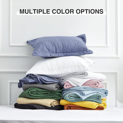 Love's cabin Twin Quilt Set White Bedspreads - Soft Bed Summer Lightweight Bedspread Comforter - Modern Style Coin Pattern Coverlet for All Season - 2 Pieces (1 Quilt, 1 Pillow Sham)