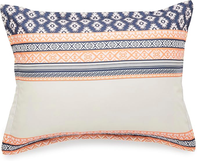 Amazon Basics Lightweight Microfiber Comforter Set, 2-Piece, Twin/Twin XL, Gray Geometrics