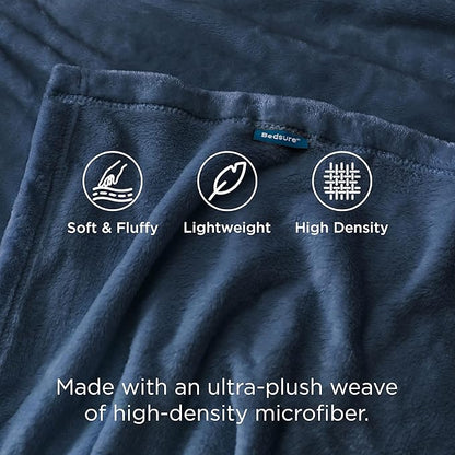 Bedsure GentleSoft Fleece Blankets King Size Mineral Blue - Bed Blanket Soft Lightweight Plush Cozy Fuzzy Luxury Microfiber, 108x90 inches