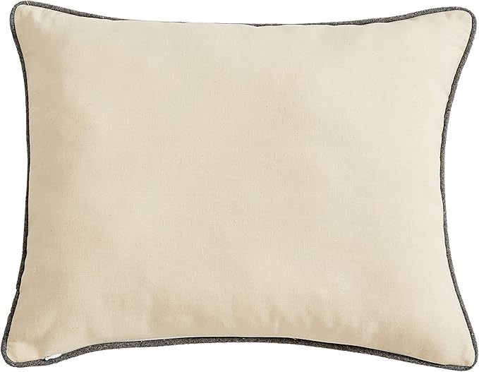 Eddie Bauer Home Throw Pillow with Zipper Closure, Perfect Luxurious Bedding Set for Bed or Sofa, 16" x 20", Bear Twill Grey