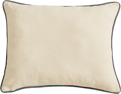 Eddie Bauer Home Throw Pillow with Zipper Closure, Perfect Luxurious Bedding Set for Bed or Sofa, 16" x 20", Bear Twill Grey